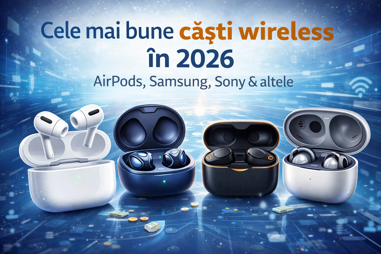 Căști wireless over-ear și TWS: ANC și autonomie