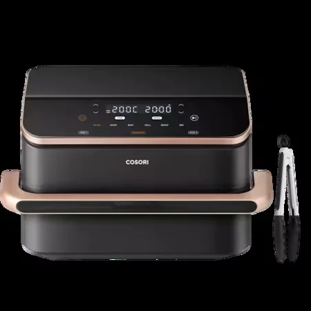 Friteuza cu aer cald, Cosori Dual Blaze TwinFry Air Fryer, 10 litri, 2800 W, 6 programare, cu accesorii