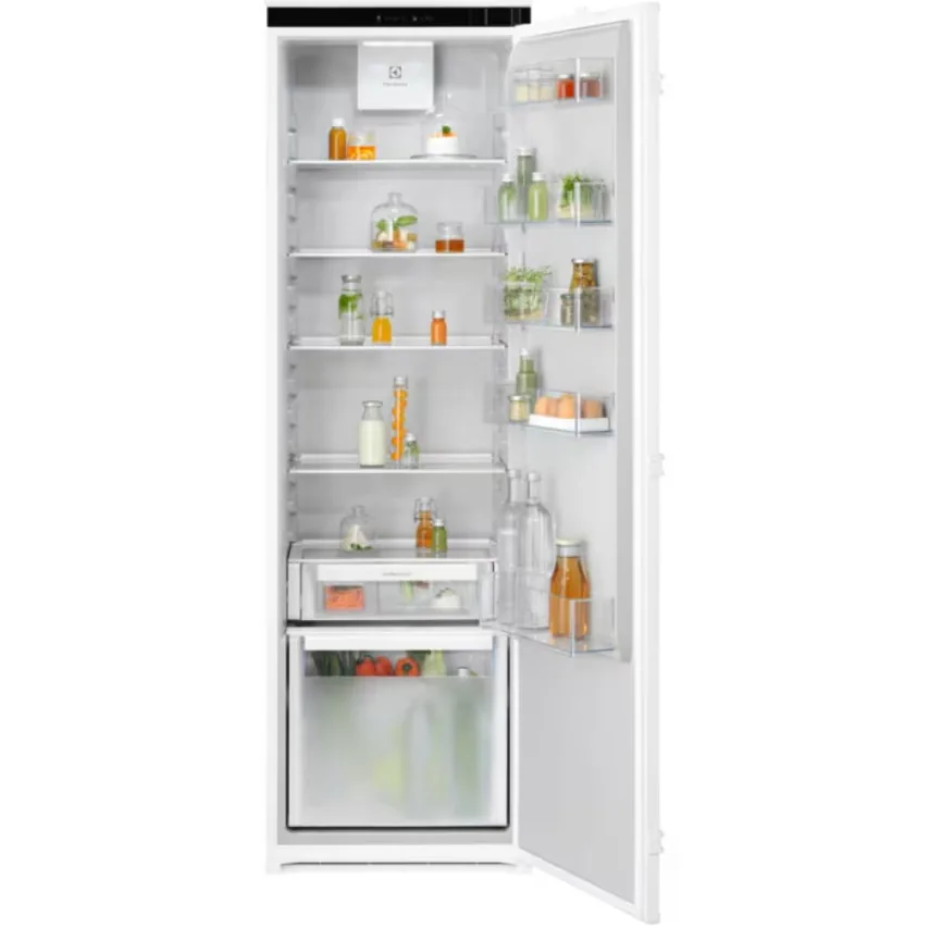 Frigider incorporabil Electrolux ERD6DE18S1, 310 l, Control electronic, Ventilator, Usa reversibila slide, Clasa E, H 178 cm