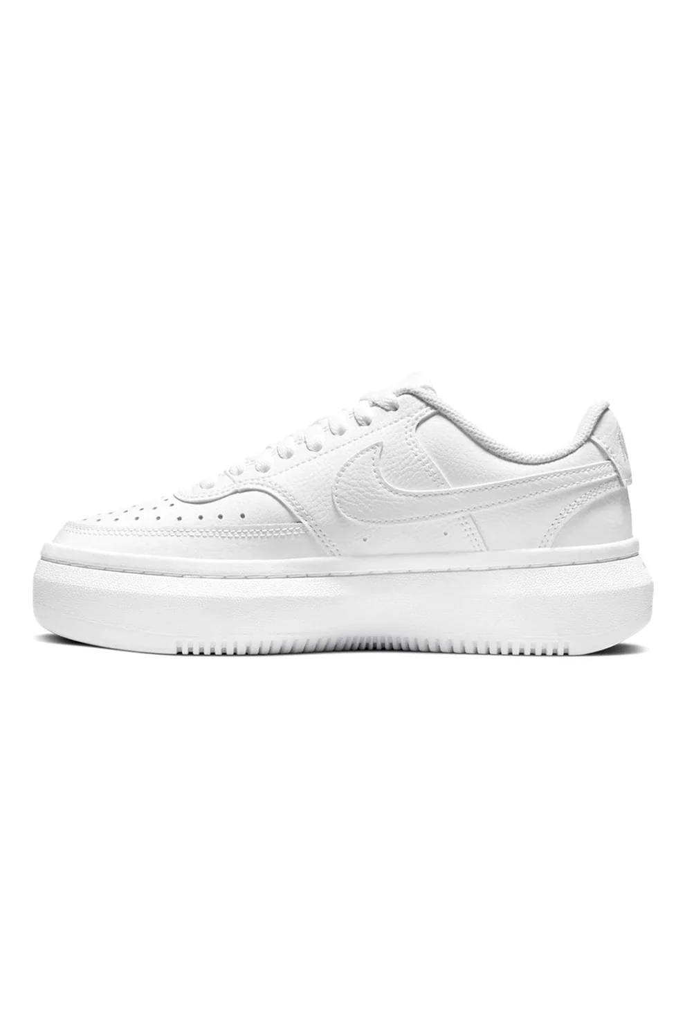 Nike, Pantofi sport flatform Court Vision Alta din piele si piele ecologica, Alb