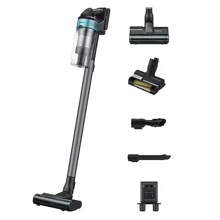 Aspirator vertical Samsung Jet75E Pet VS20B75AGR1/GE, 21.6V, 550W consum energie, Digital Inverter, Filtrare…