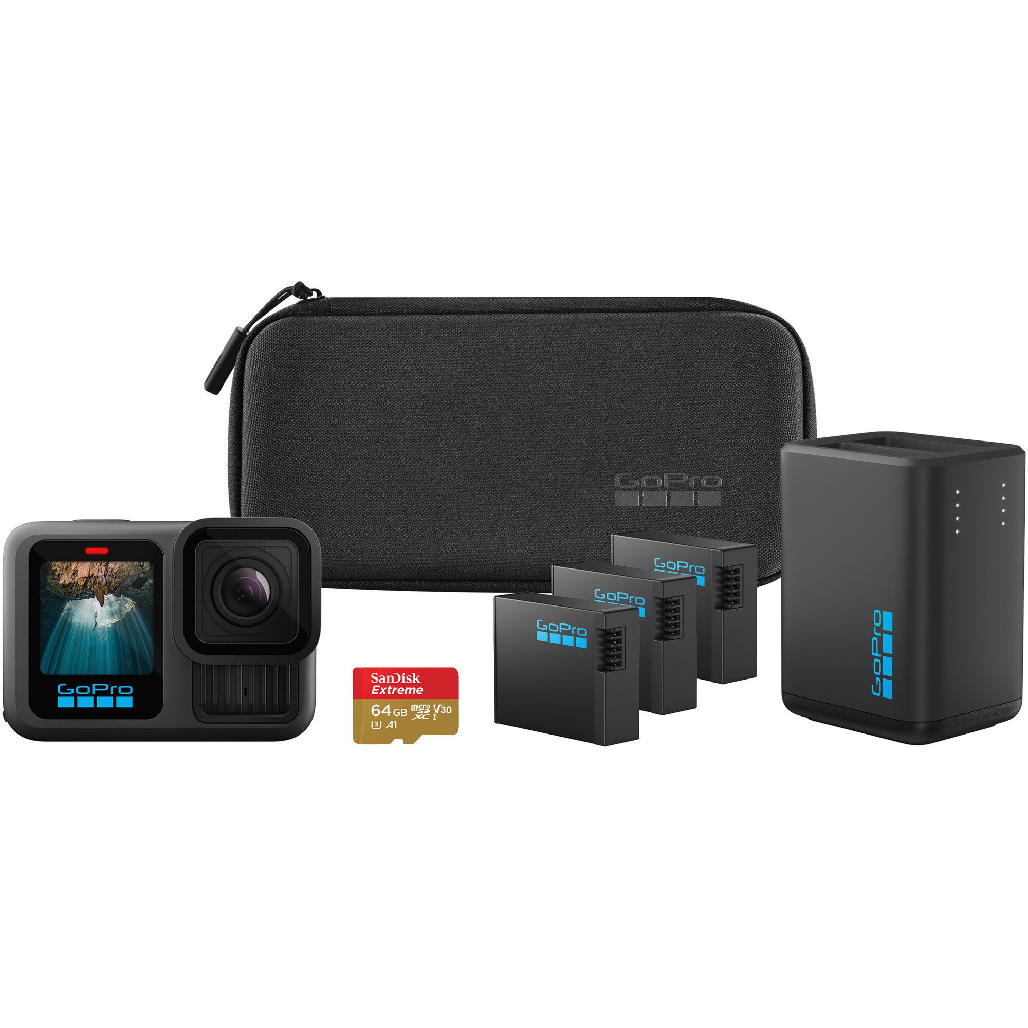 Camera video sport GoPro Hero13 Black, 5.3K60 Extended Power Bundle