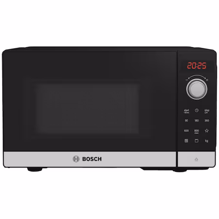 Cuptor cu microunde Bosch FEL023MS2, 800W, 20L, Afisaj digital, Sistem hidrolitic, Iluminare LED, Sticla neagra -…