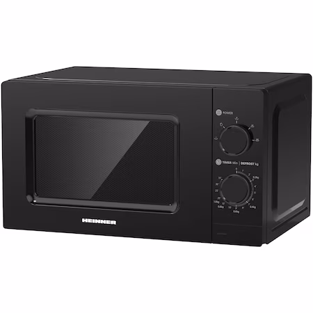 Cuptor cu microunde Heinner HMW-MD20MBK, 20 l, Control mecanic, 700 W, Negru - eMAG.ro