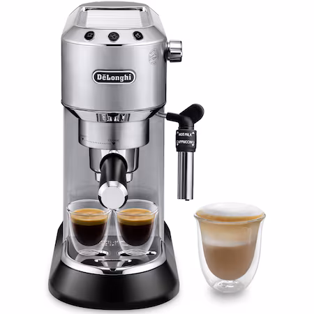 Espressor manual De'Longhi Dedica Style EC 685.M, 1350 W, 15 bari, 1.1 l, slim, inox