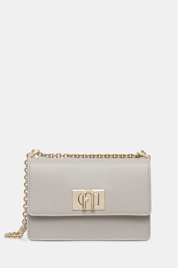 Furla geantă crossbody pentru femei piele gri