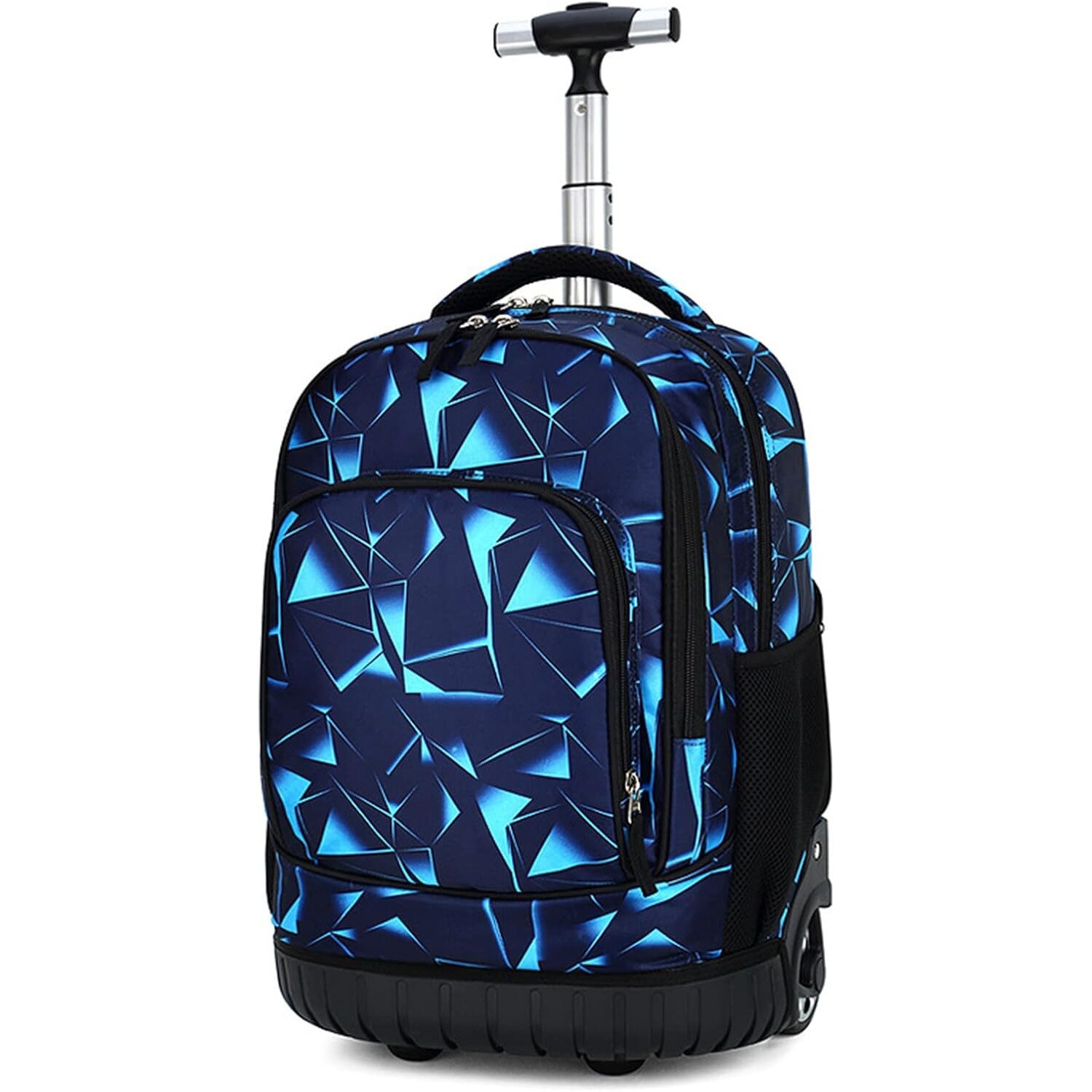 Ghiozdan troler multifunctional copii Giftry – 2-in-1 rucsac cu roti silentioase, Albastru