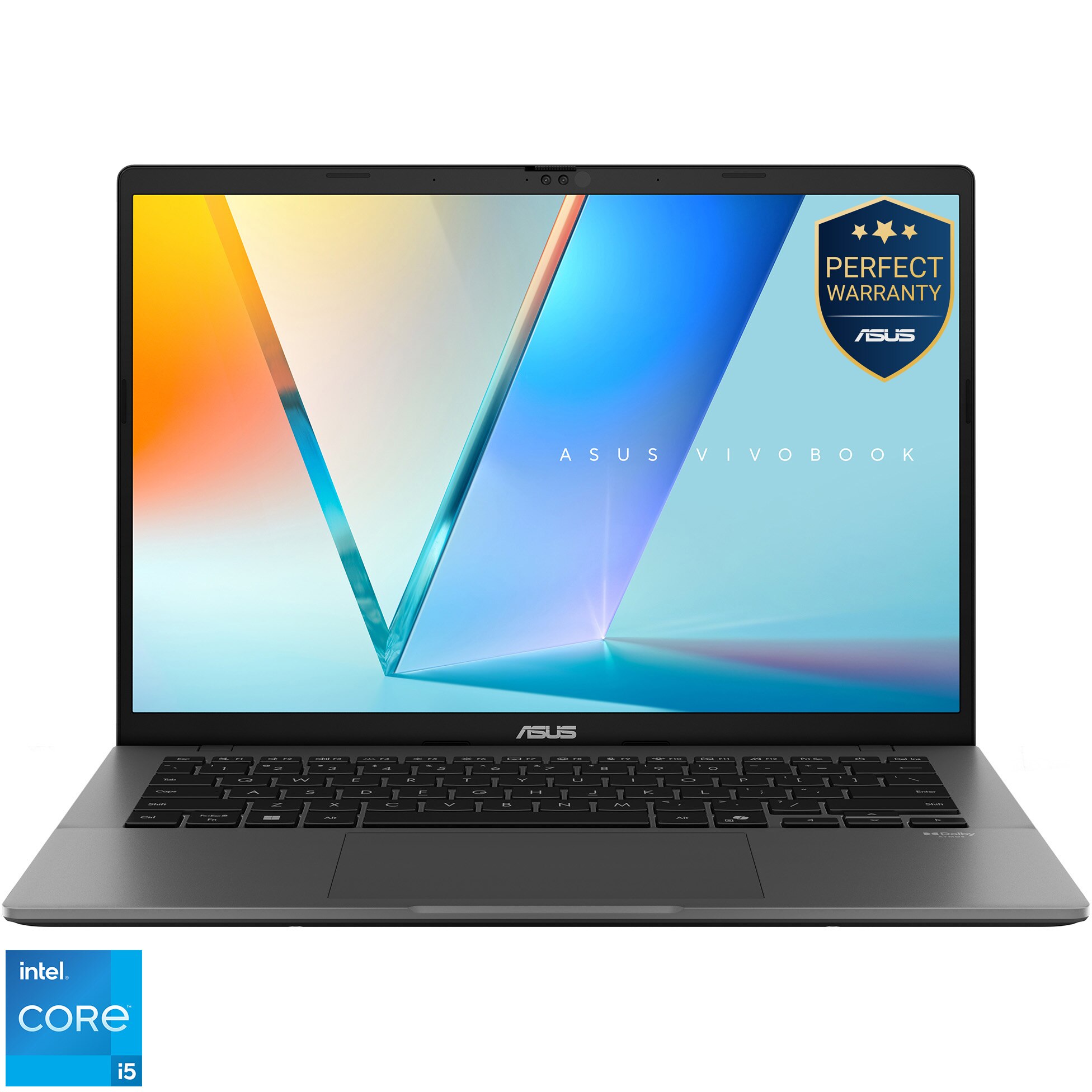 Laptop ASUS Vivobook S14 S3407VA, Intel Core i5-13420H, 14" WUXGA, 16GB, 1TB SSD, No OS, Matte Gray