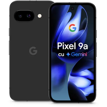 Telefon mobil Google Pixel 9a, 128GB, 8GB RAM, 5G, Obsidian
