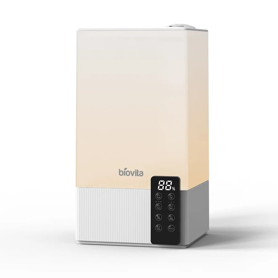 Umidificator De Camera Inteligent, Cu Senzor De Umiditate Biovita Top Mist, 4.5L, Timer, Trepte De Umiditate
